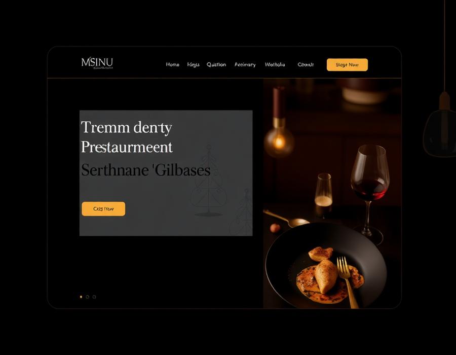 Saffron House Restaurant website design